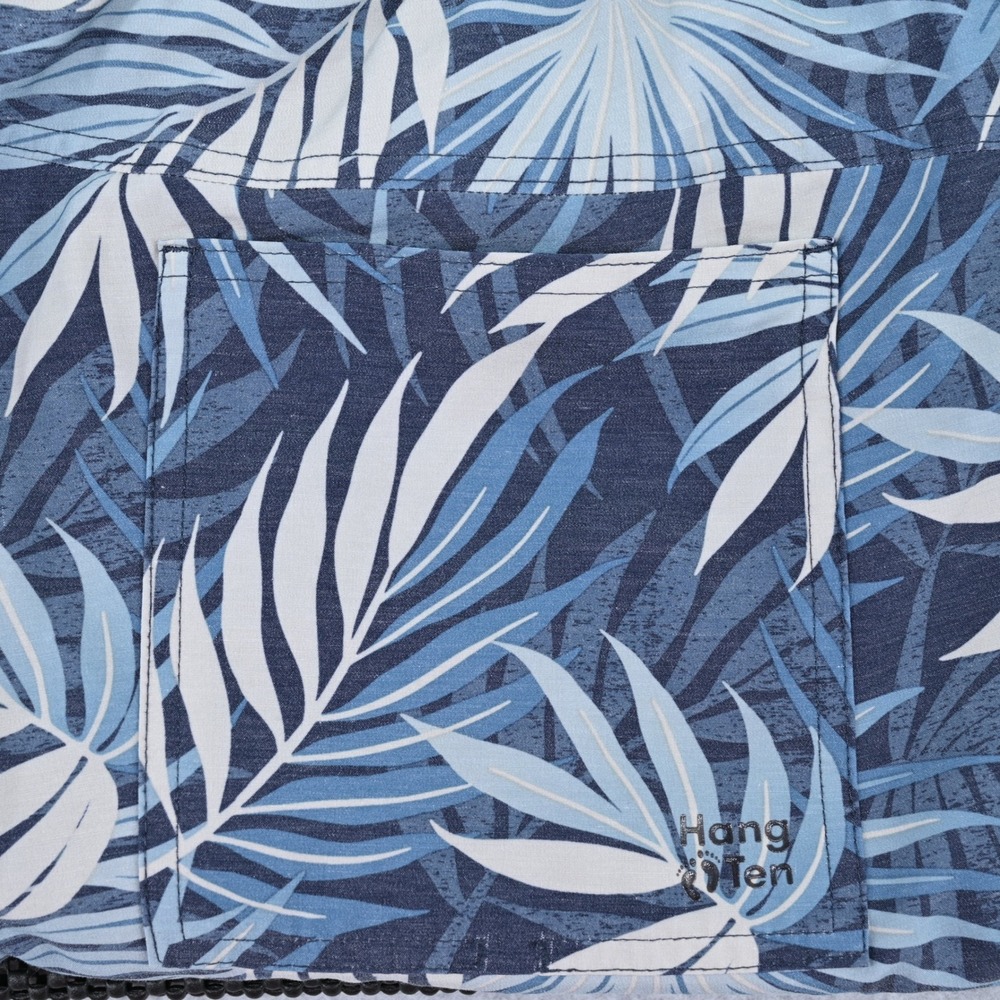 Hang Ten Men XL Hybrid Swim Trunks Tropical Palm Blue Lined Board Shorts Classic - Picture 5 of 16